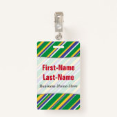 Flagge von Brasilien Inspiriert Muster für farbige Ausweis (Rückseite mit Klammer)