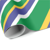 Flagge von Brasilien Inspiriert Muster für farbige Geschenkpapier (Rolleneckpunkt)