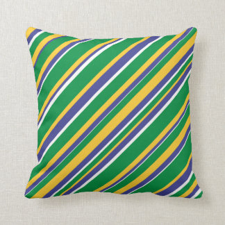 Flagge von Brasilien inspirierte farbiges Kissen