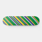 Flagge von Brasilien inspirierte farbiges Skateboard (Horizontal)