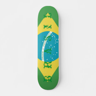Flagge von Brasilien Skateboard