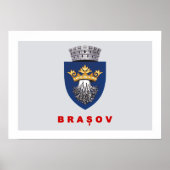Flagge von Brasov Poster (Vorne)