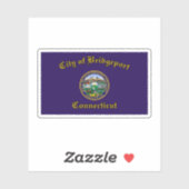 Flagge von Bridgeport, Connecticut Aufkleber (Blatt)