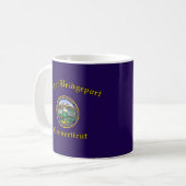 Flagge von Bridgeport, Connecticut Kaffeetasse (Vorderseite Links)