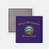 Flagge von Bridgeport, Connecticut Magnet (Vorderseite/Rückseite)
