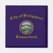 Flagge von Bridgeport, Connecticut Magnet (Vorne)