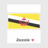 Flagge von Brunei Aufkleber (Blatt)