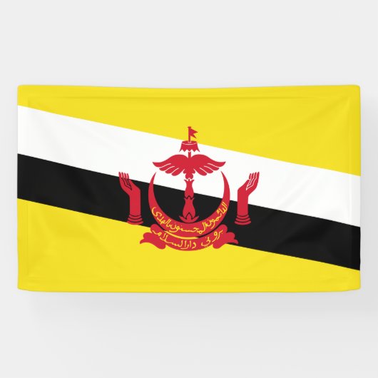 Flagge von Brunei Banner (Horizontal)
