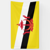 Flagge von Brunei Banner (Vertikal)