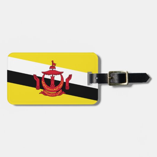 Flagge von Brunei Easy ID Persönlich Gepäckanhänger (Vorderseite horizontal)