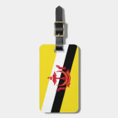 Flagge von Brunei Gepäckanhänger (Vorderseite vertikal)