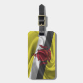 Flagge von Brunei Gepäckanhänger (Vorderseite vertikal)