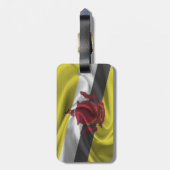 Flagge von Brunei Gepäckanhänger (Rückseite vertikal)