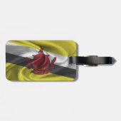 Flagge von Brunei Gepäckanhänger (Rückseite horizontal)