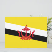 Flagge von Brunei Karte (Stehend Vorderseite)