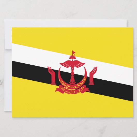 Flagge von Brunei Karte (Vorderseite)