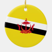 Flagge von Brunei Keramik Ornament (Hinten)
