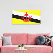 Flagge von Brunei Leinwanddruck (Insitu (Wohnzimmer))