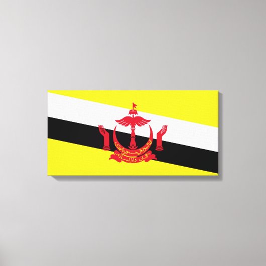 Flagge von Brunei Leinwanddruck (Vorderseite)
