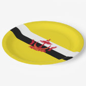 Flagge von Brunei Pappteller (Schrägansicht)