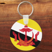 Flagge von Brunei Schlüsselanhänger (Rückseite)