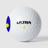 Flagge von Brüssel, Belgien Golfball (Logo)