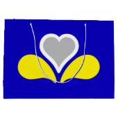 Flagge von Brüssel, Belgien Große Geschenktasche Große Geschenktüte (Rückseite)