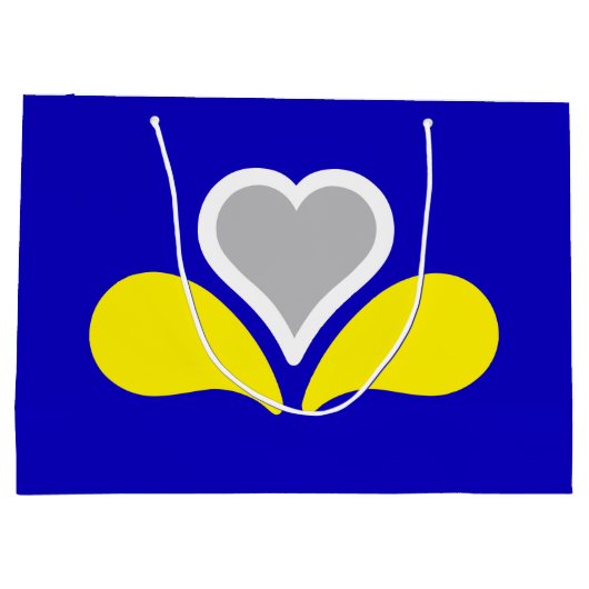 Flagge von Brüssel, Belgien Große Geschenktasche Große Geschenktüte (Rückseite)