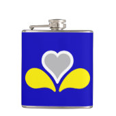 Flagge von Brüssel, Belgien Hip Flask Flachmann (Vorderseite)