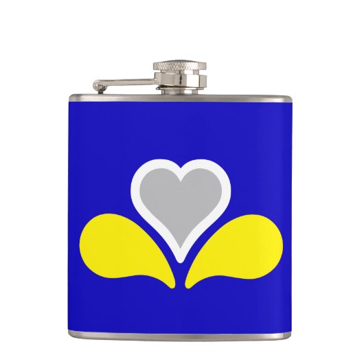 Flagge von Brüssel, Belgien Hip Flask Flachmann (Vorderseite)