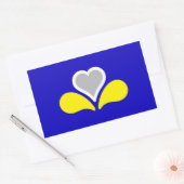 Flagge von Brüssel, Belgien Rechteckiger Aufkleber (Umschlag)