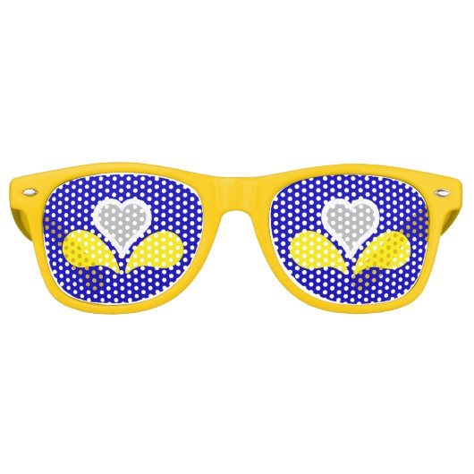 Flagge von Brüssel, Belgien Retro-Sonnenbrille Partybrille (Vorderseite)