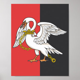 Flagge von Buckinghamshire (Landkreis des Vereinig Poster