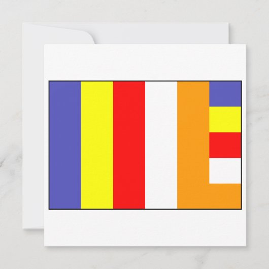 Flagge von Buddhismus Einladung (Vorderseite)
