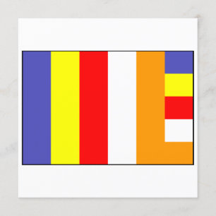 Flagge von Buddhismus Einladung