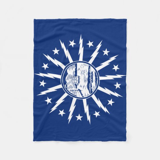 Flagge von Buffalo, New York Fleece-Decke Fleecedecke (Vorderseite)