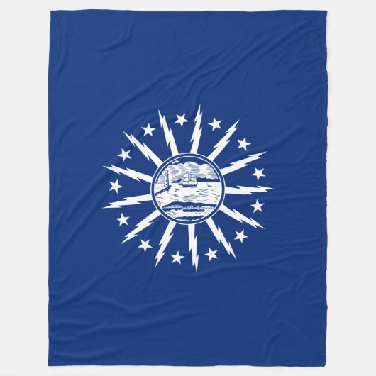 Flagge von Buffalo, New York Fleece-Decke Fleecedecke (Vorderseite)