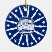 Flagge von Buffalo, New York Keramik Ornament (Vorne)