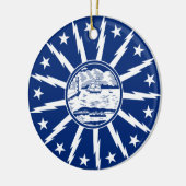 Flagge von Buffalo, New York Keramik Ornament (Links)