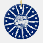 Flagge von Buffalo, New York Keramik Ornament (Hinten)