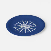 Flagge von Buffalo, New Yorker Papiertafel Pappteller (Schrägansicht)