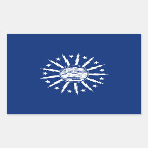 Flagge von Buffalo, New Yorker rechteckiger Aufkle Aufkleber