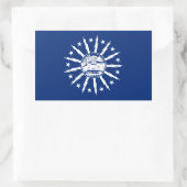 Flagge von Buffalo, New Yorker rechteckiger Aufkle Rechteckiger Aufkleber (Tasche)