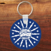 Flagge von Buffalo, New Yorker Schlüsselanhänger (Vorderseite)