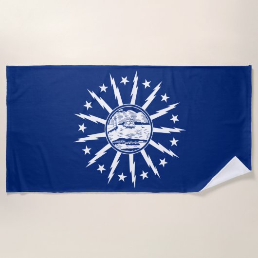Flagge von Buffalo (Stadt am New Yorker Staat) Strandtuch (Vorderseite)