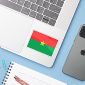 Flagge von Burkina Faso Aufkleber (Laptop mit iPhone)