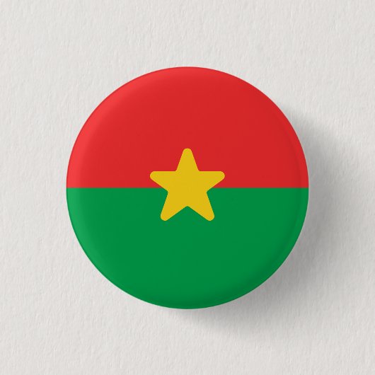 Flagge von Burkina Faso Button (Vorderseite)