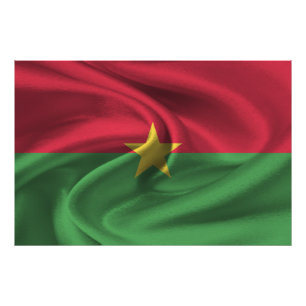 Flagge von Burkina Faso Fotodruck