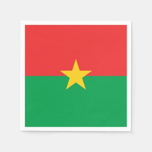 Flagge von Burkina Faso Papier Napkins Serviette (Vorderseite)