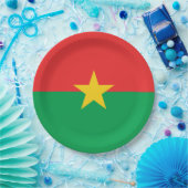 Flagge von Burkina Faso Pappteller (Party)